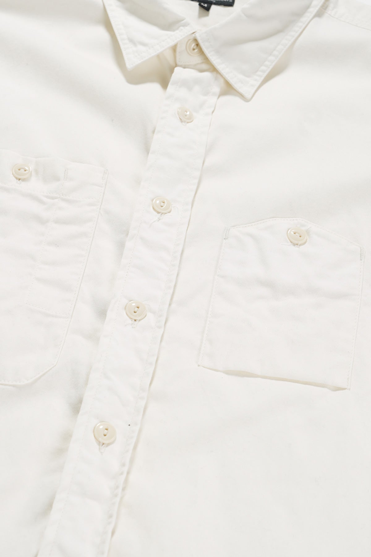 Engineered Garments - Work Shirt - Ivory Cotton Micro Sanded Twill - Canoe Club