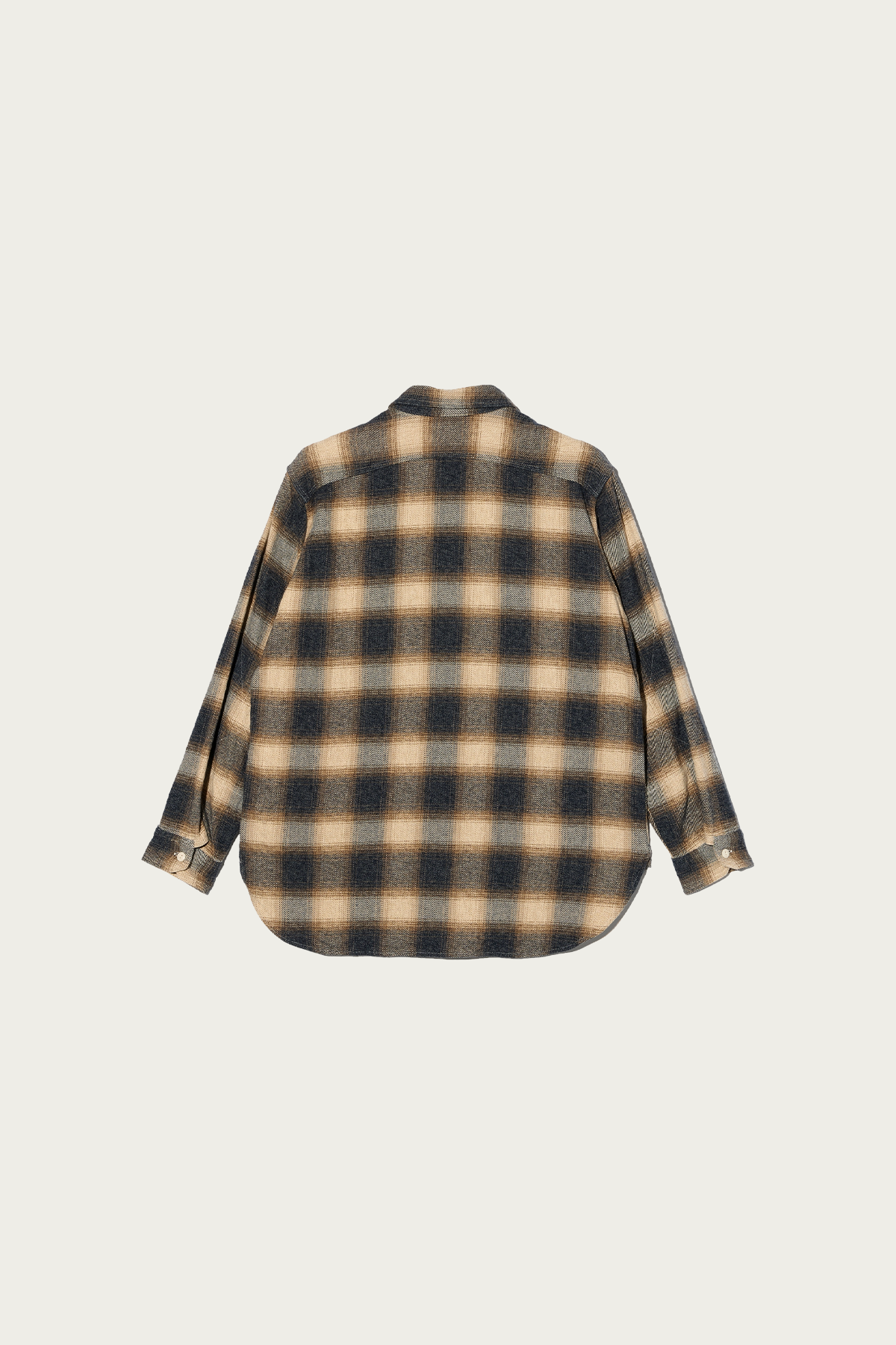 Engineered Garments - Work Shirt - Khaki Cotton Heavy Shadow Plaid Flannel - Canoe Club