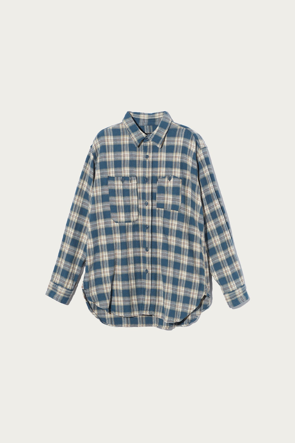 Engineered Garments - Work Shirt - Navy Cotton Plaid Jacquard - Canoe Club