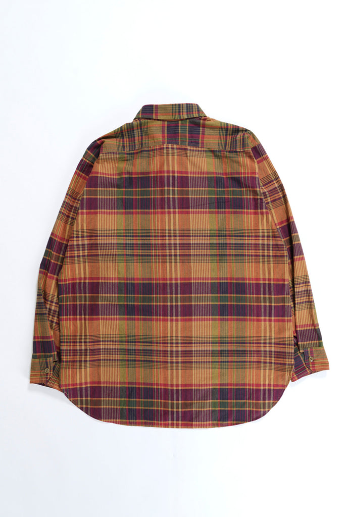 Engineered Garments - Work Shirt - Navy/Khaki Cotton Plaid - Canoe Club