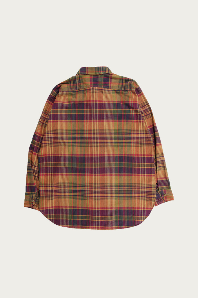 Engineered Garments - Work Shirt - Navy/Khaki Cotton Plaid - Canoe Club