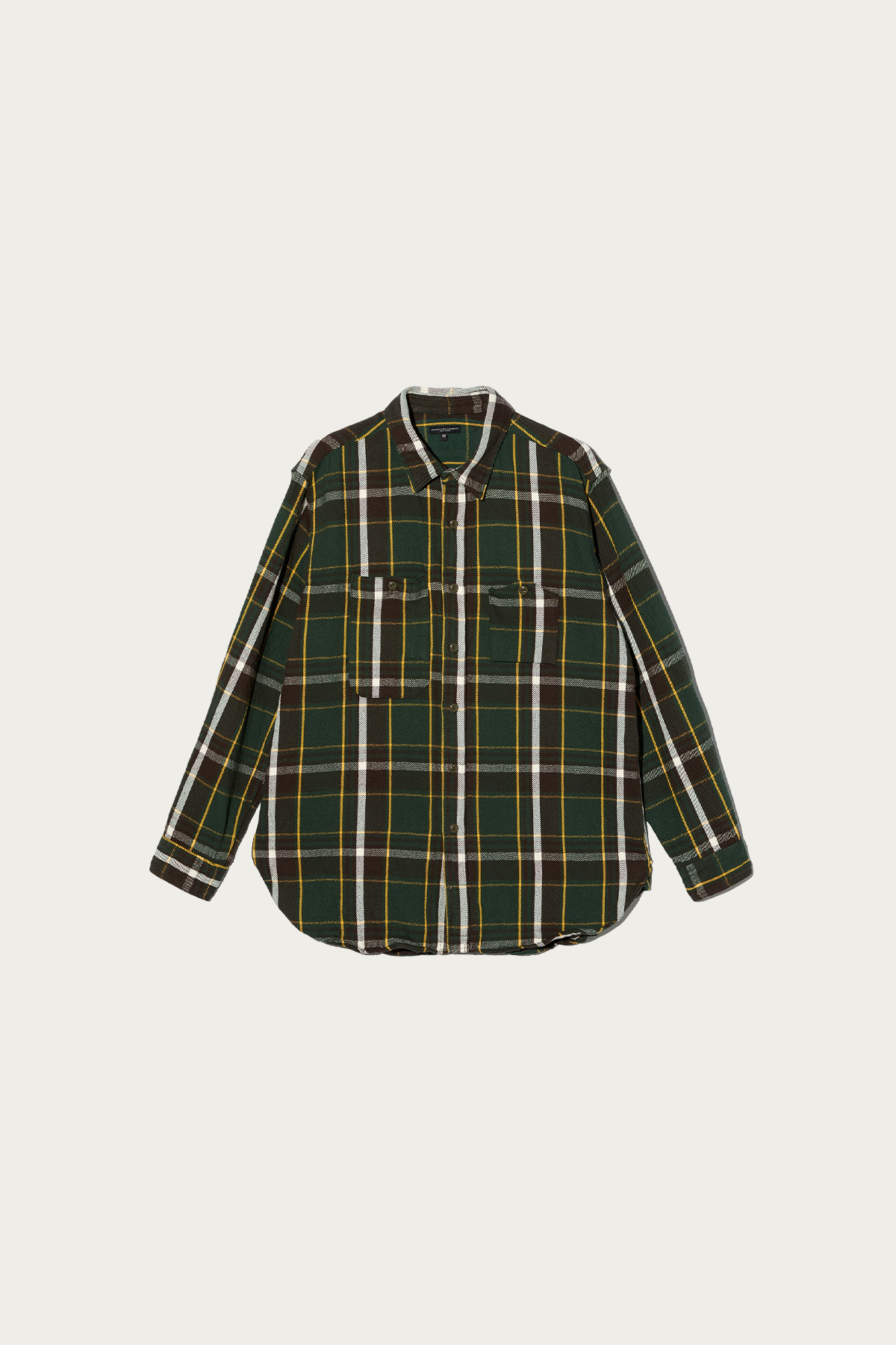 Engineered Garments - Work Shirt - Olive/Brown Cotton Heavy Twill Plaid - Canoe Club