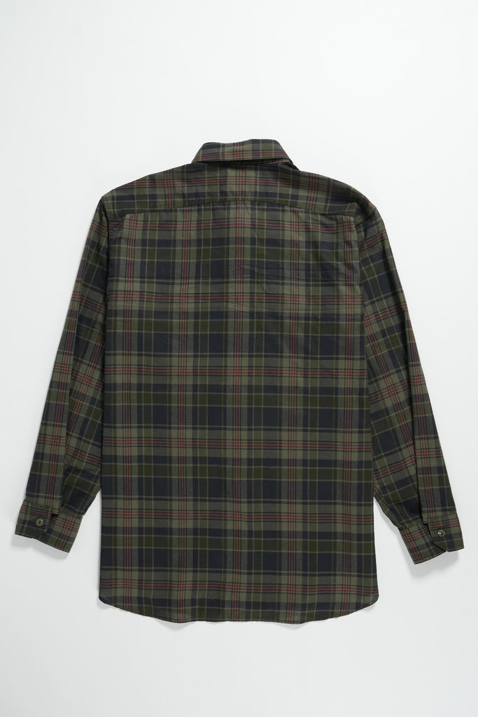 Engineered Garments - Work Shirt - Olive Cotton Dark Madras - Canoe Club