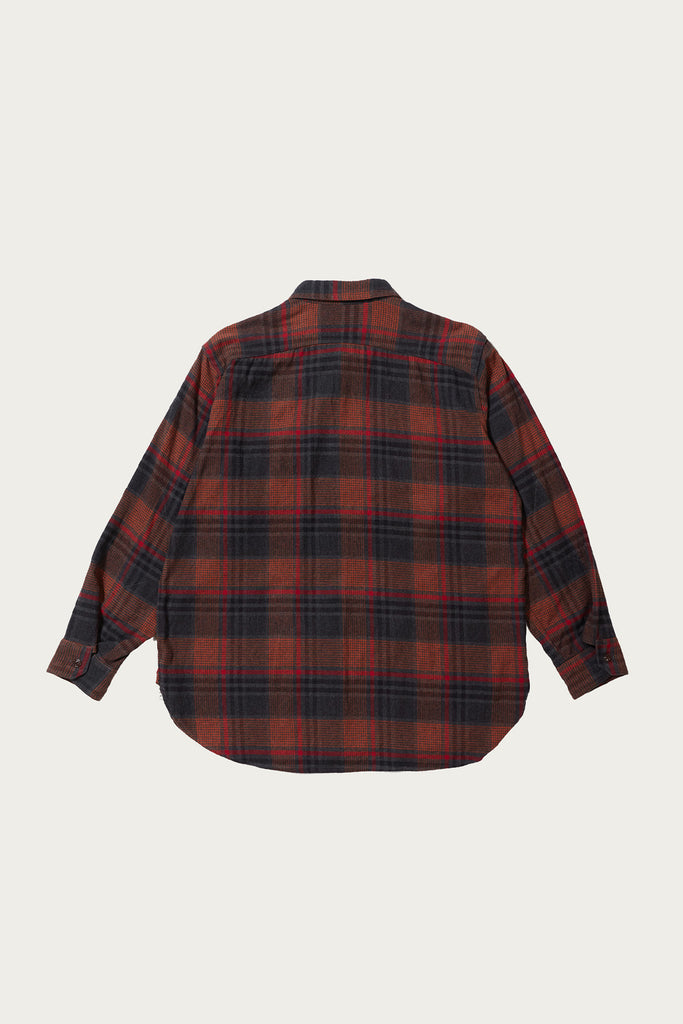 Engineered Garments - Work Shirt - Orange/Red Cotton Plaid Flannel - Canoe Club