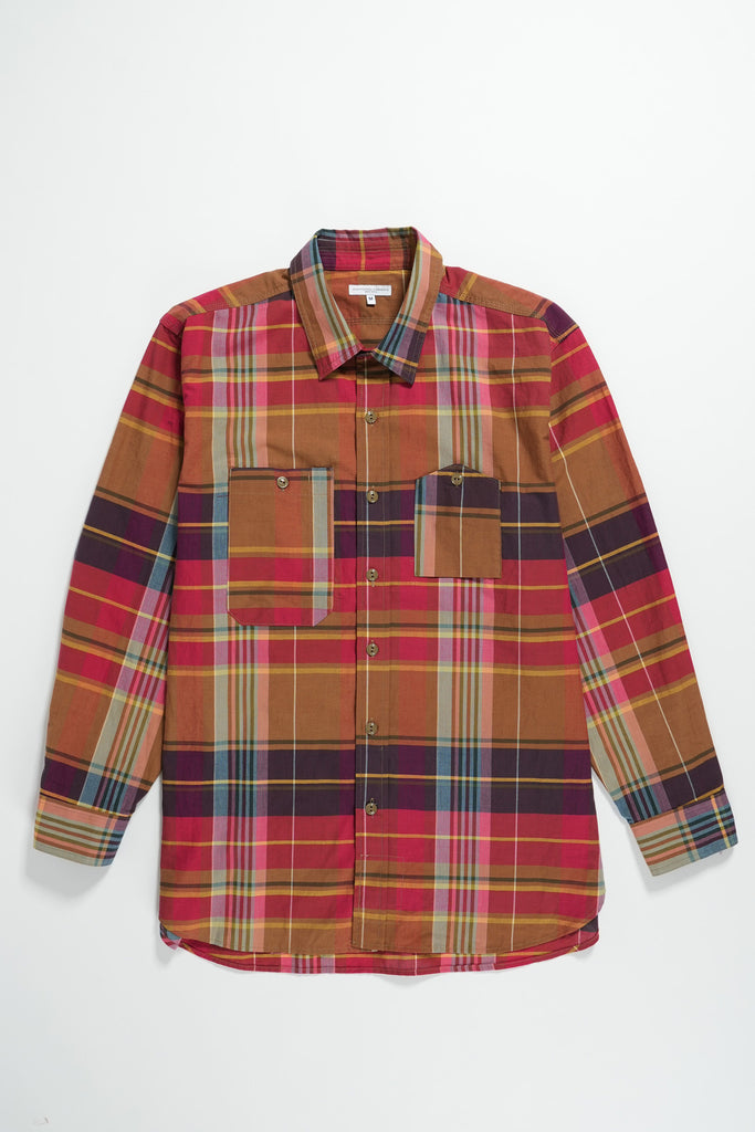 Engineered Garments - Work Shirt - Red/Khaki Cotton Big Plaid - Canoe Club
