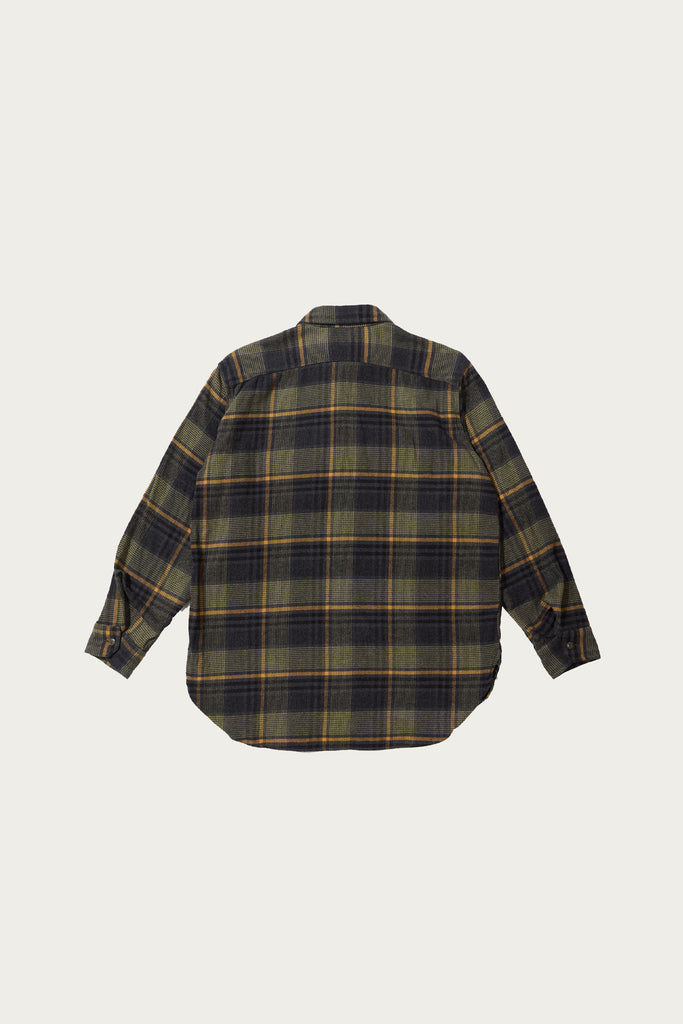 Engineered Garments - Work Shirt - Yellow/Grey Cotton Plaid Flannel - Canoe Club