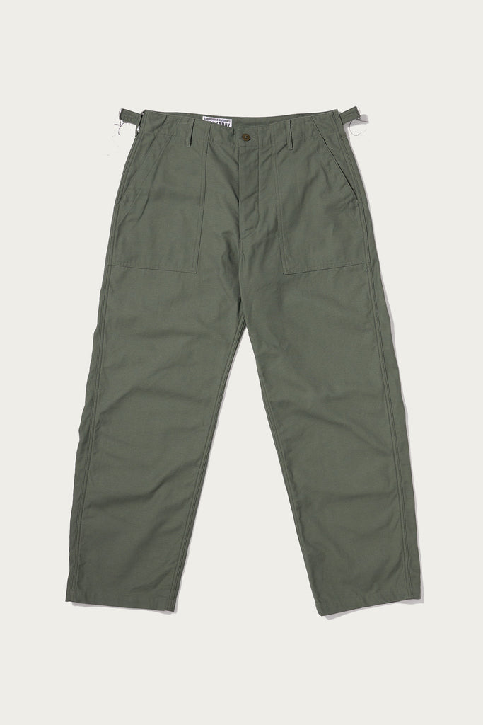 Engineered Garments Workaday - Fatigue Pant - Olive Cotton Reversed Sateen - Canoe Club