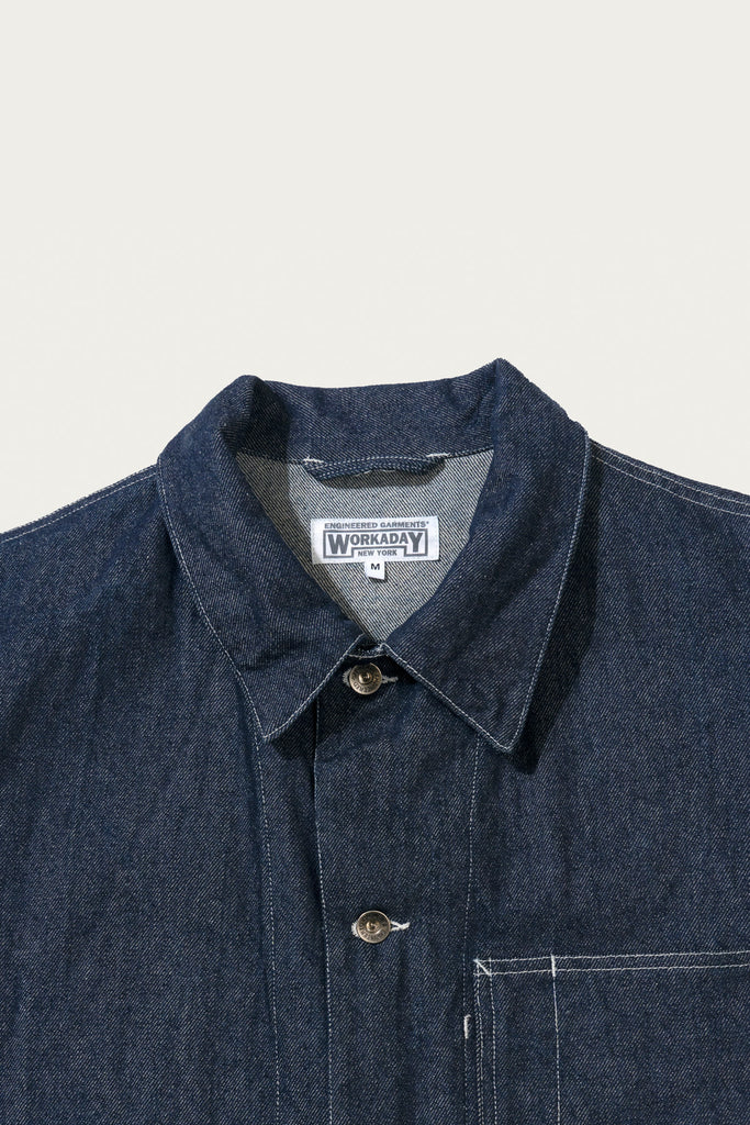 Engineered Garments Workaday - Shop Coat - Indigo 12oz Denim - Canoe Club