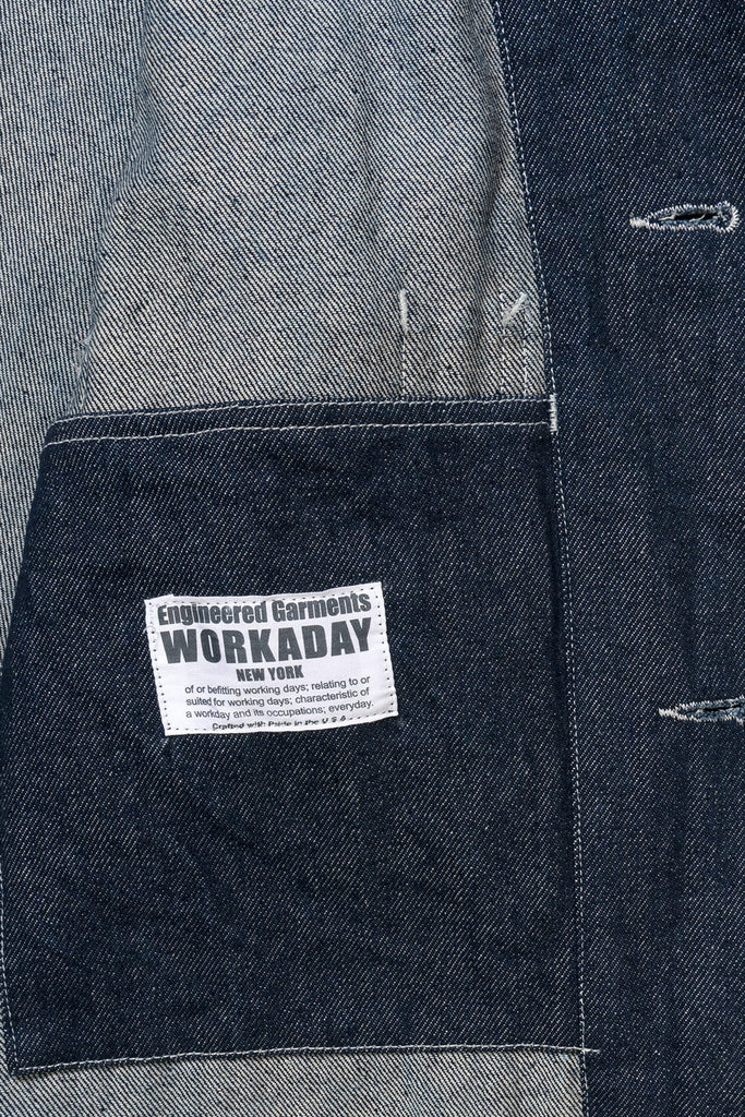 Engineered Garments Workaday - Shop Coat - Indigo 12oz Denim - Canoe Club