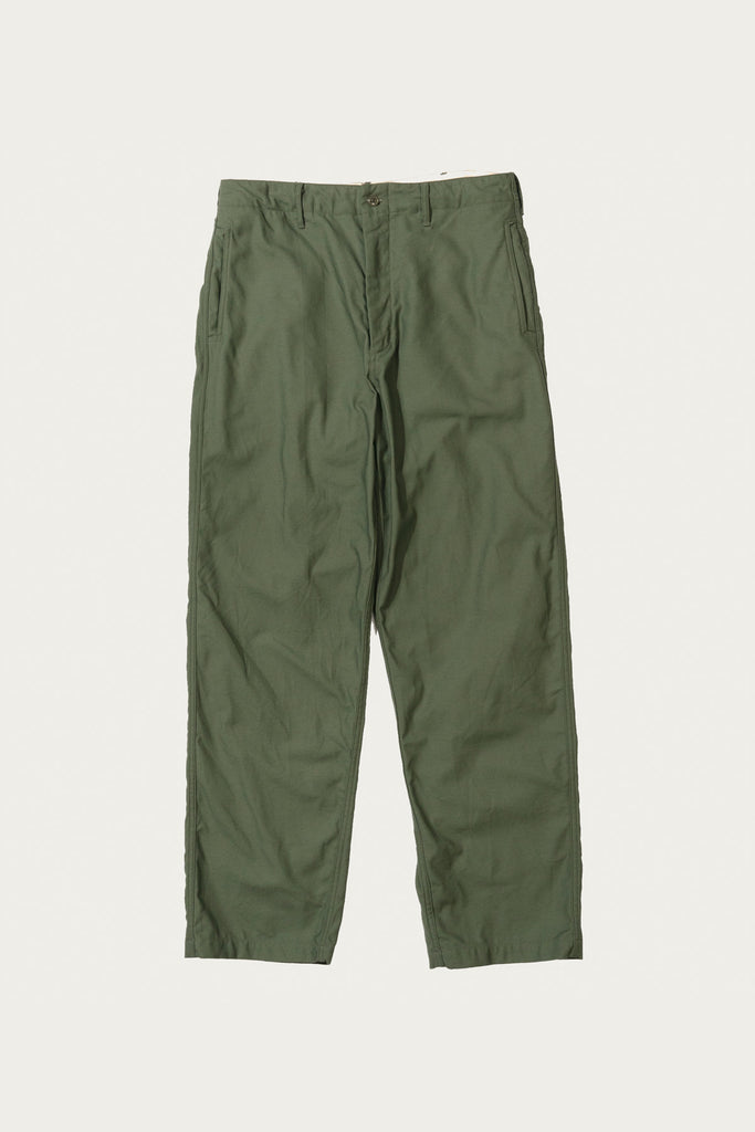 Engineered Garments Workaday - Utility Pant - Olive Cotton Reversed Sateen - Canoe Club