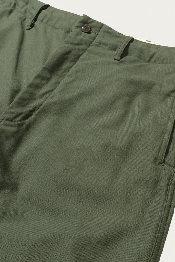 Engineered Garments Workaday - Utility Pant - Olive Cotton Reversed Sateen - Canoe Club