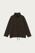 Engineered Garments - Zip Mock Neck - Brown Wool Poly Nep Sweater Knit - Canoe Club