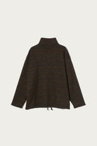 Engineered Garments - Zip Mock Neck - Brown Wool Poly Nep Sweater Knit - Canoe Club