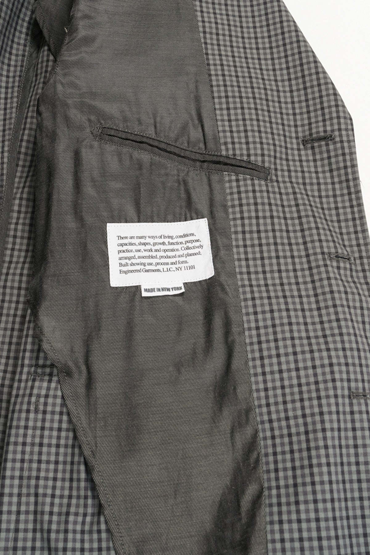 Engineered Garments - Ivy Blazer - Grey PC Gunclub Check - Canoe Club