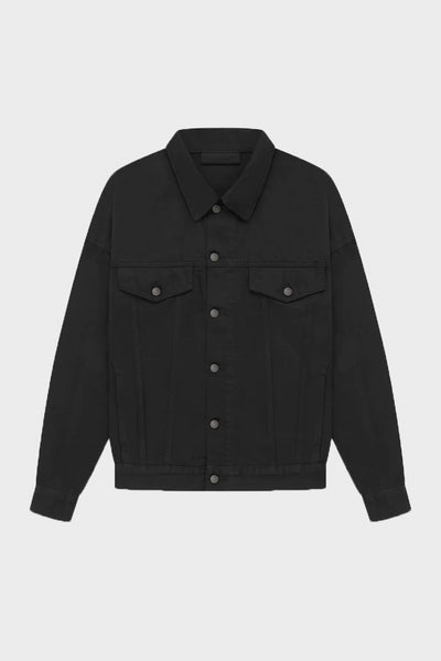 Fear of God Essentials Denim Jacket | Jet Black | Canoe Club