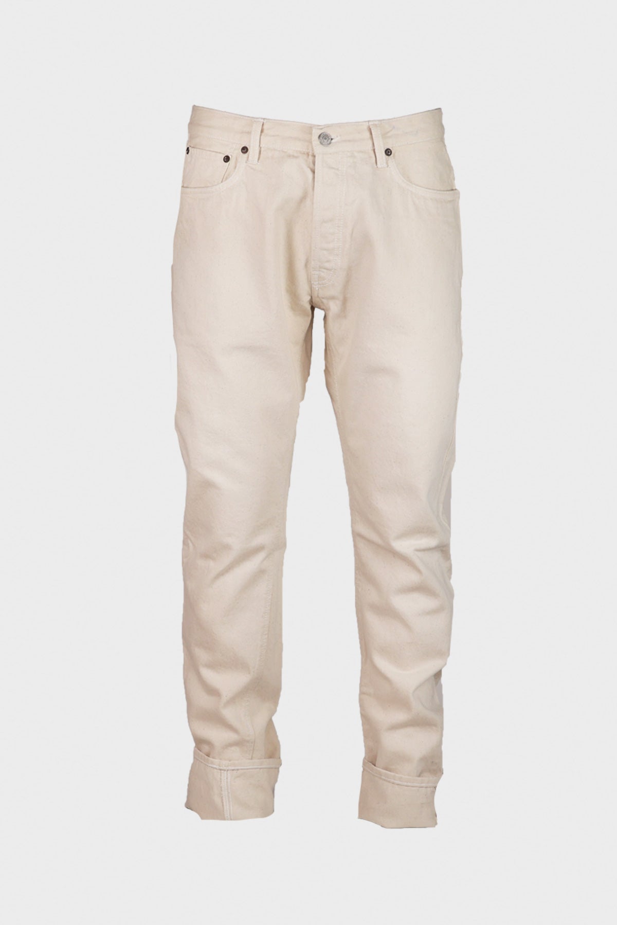 Fortela - John 5 Pocket Denim Pants - Off White - Canoe Club
