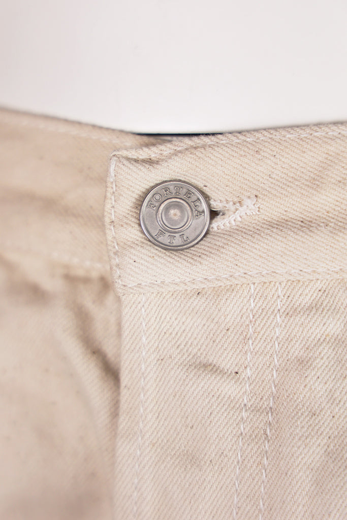 Fortela - John 5 Pocket Denim Pants - Off White - Canoe Club