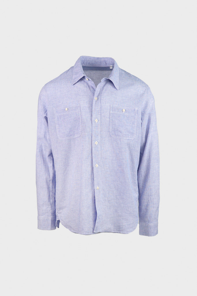 Fortela - Patch Pocket Work Shirt - Blue - Canoe Club