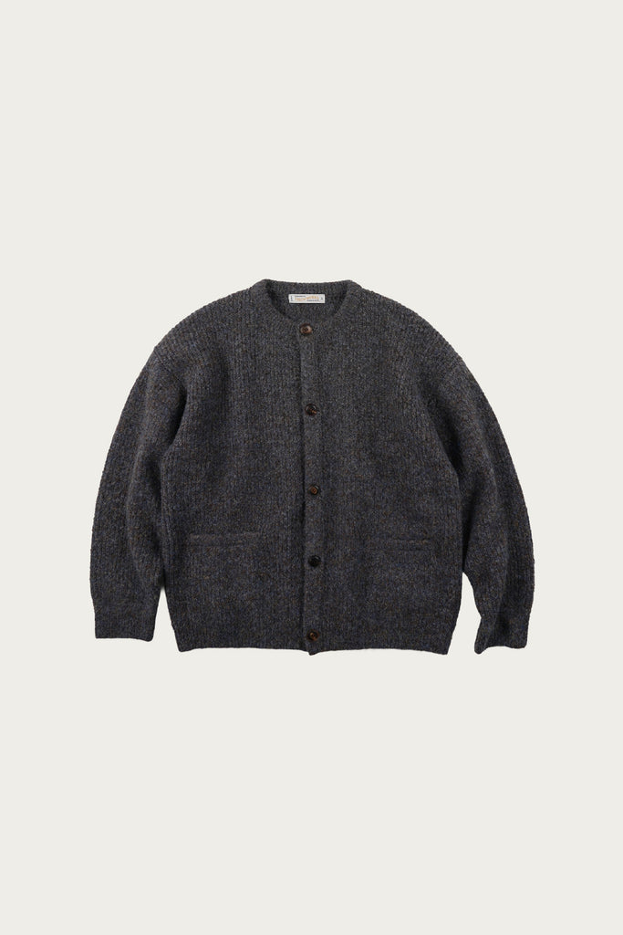 FrizmWORKS - Brushed Wool Round Cardigan - Brown - Canoe Club