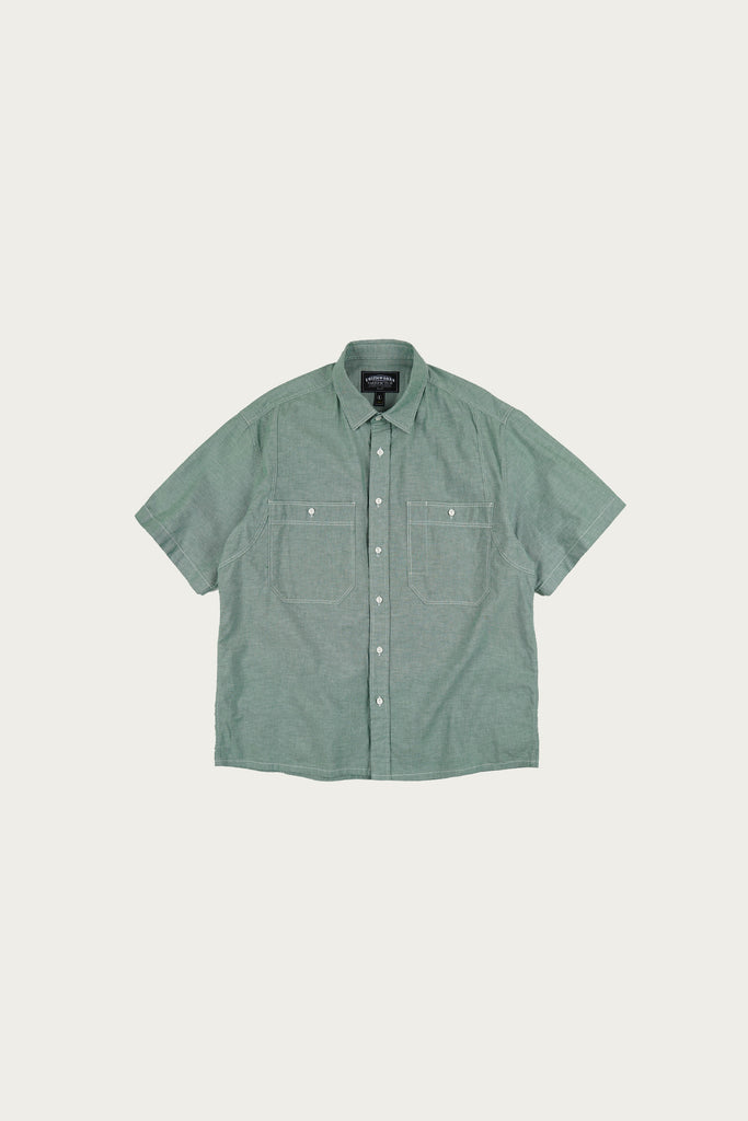 Frizmworks Chambray Big Pocket Half Shirt | Green | Canoe Club