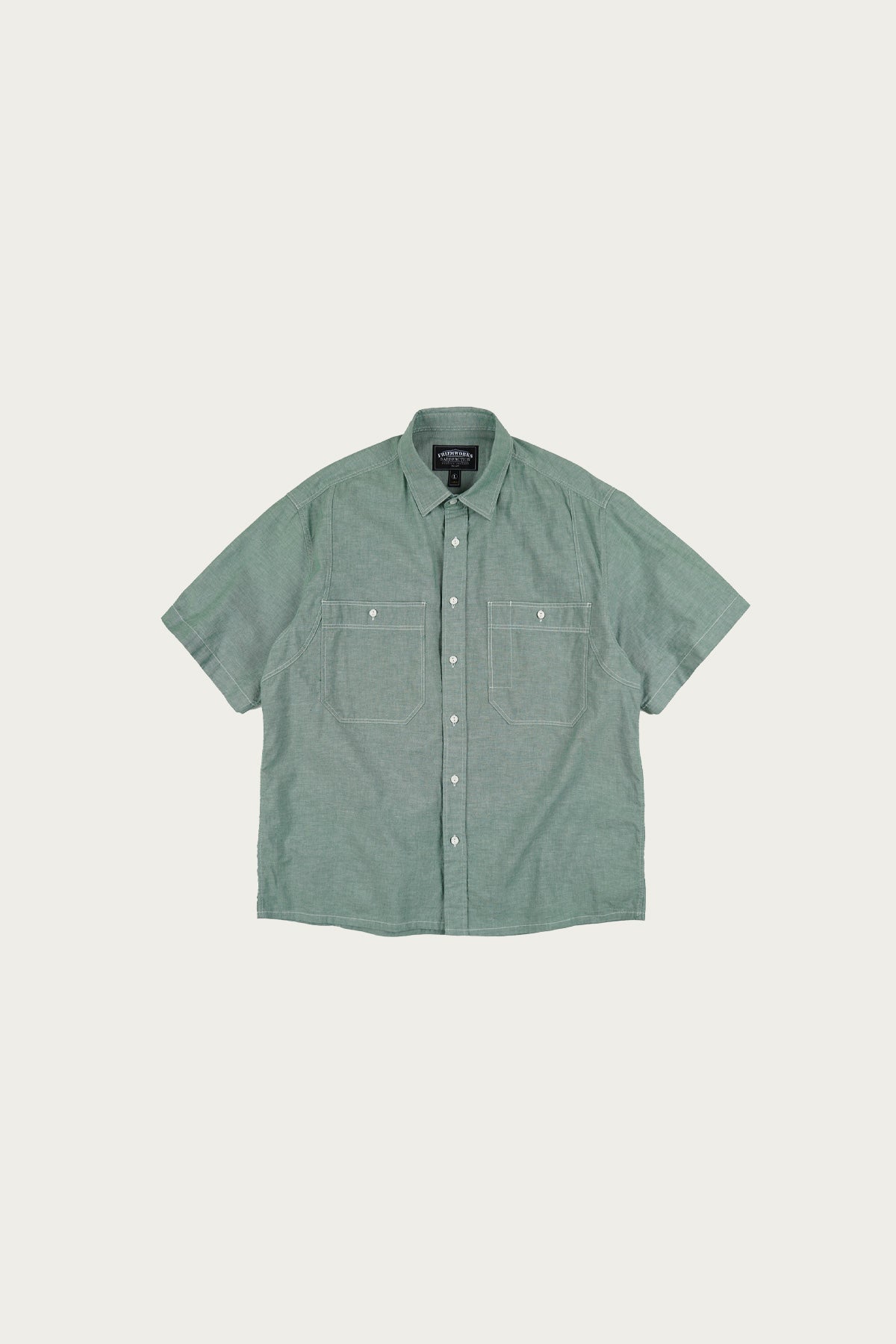 Frizmworks Chambray Big Pocket Half Shirt | Green | Canoe Club