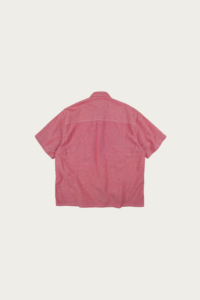 Frizmworks Chambray Big Pocket Half Shirt | Red | Canoe Club