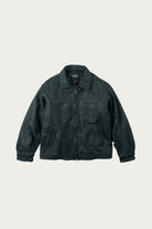 FrizmWORKS - Destroyed Cowhide Leather Jacket - Washed Olive - Canoe Club