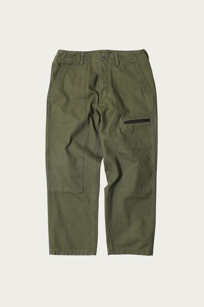 FrizmWORKS - Heavy Canvas Destroyed Double Knee Pants - Olive - Canoe Club