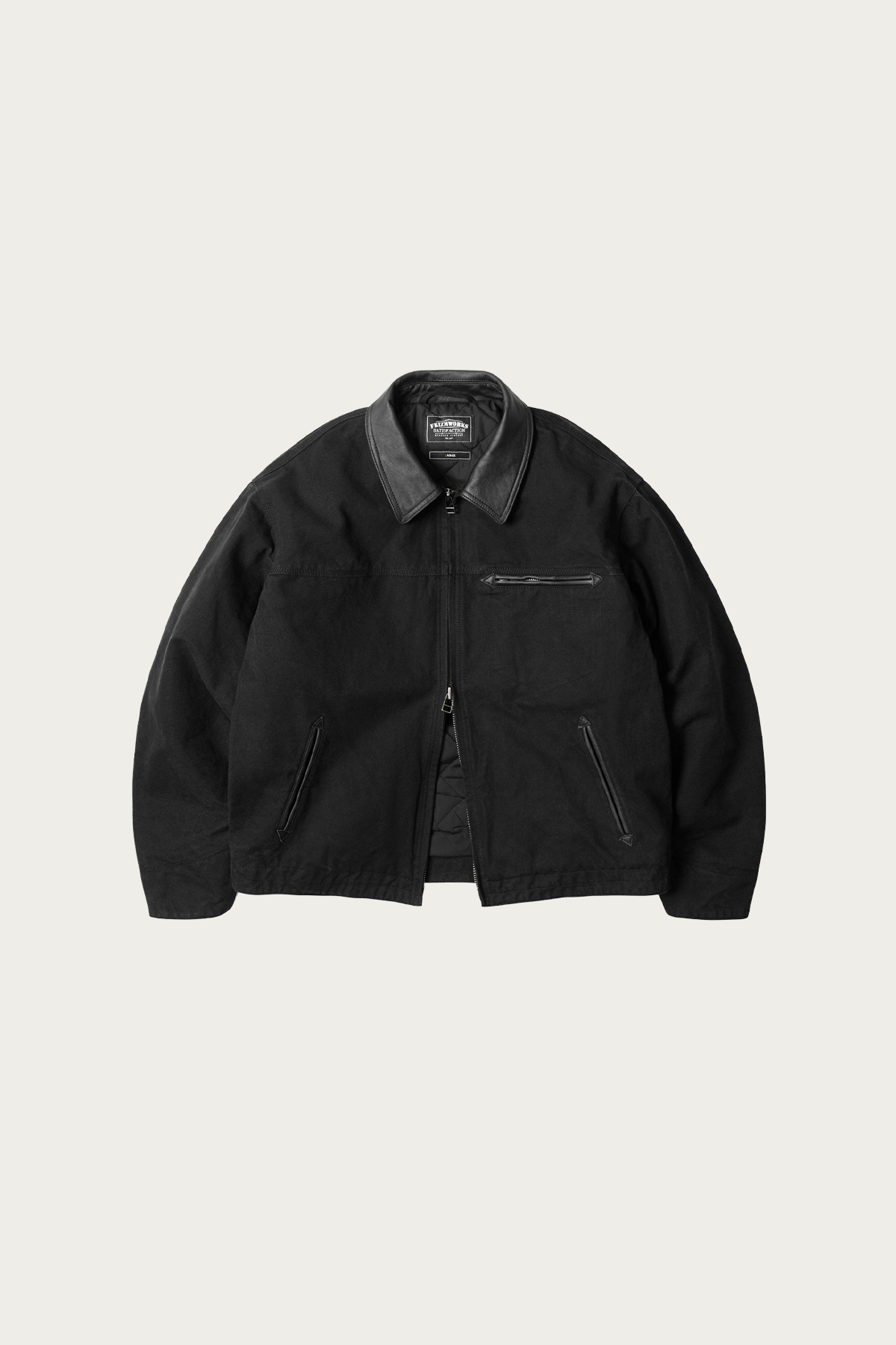 FrizmWORKS - Heavy Canvas Destroyed Work Jacket - Black - Canoe Club