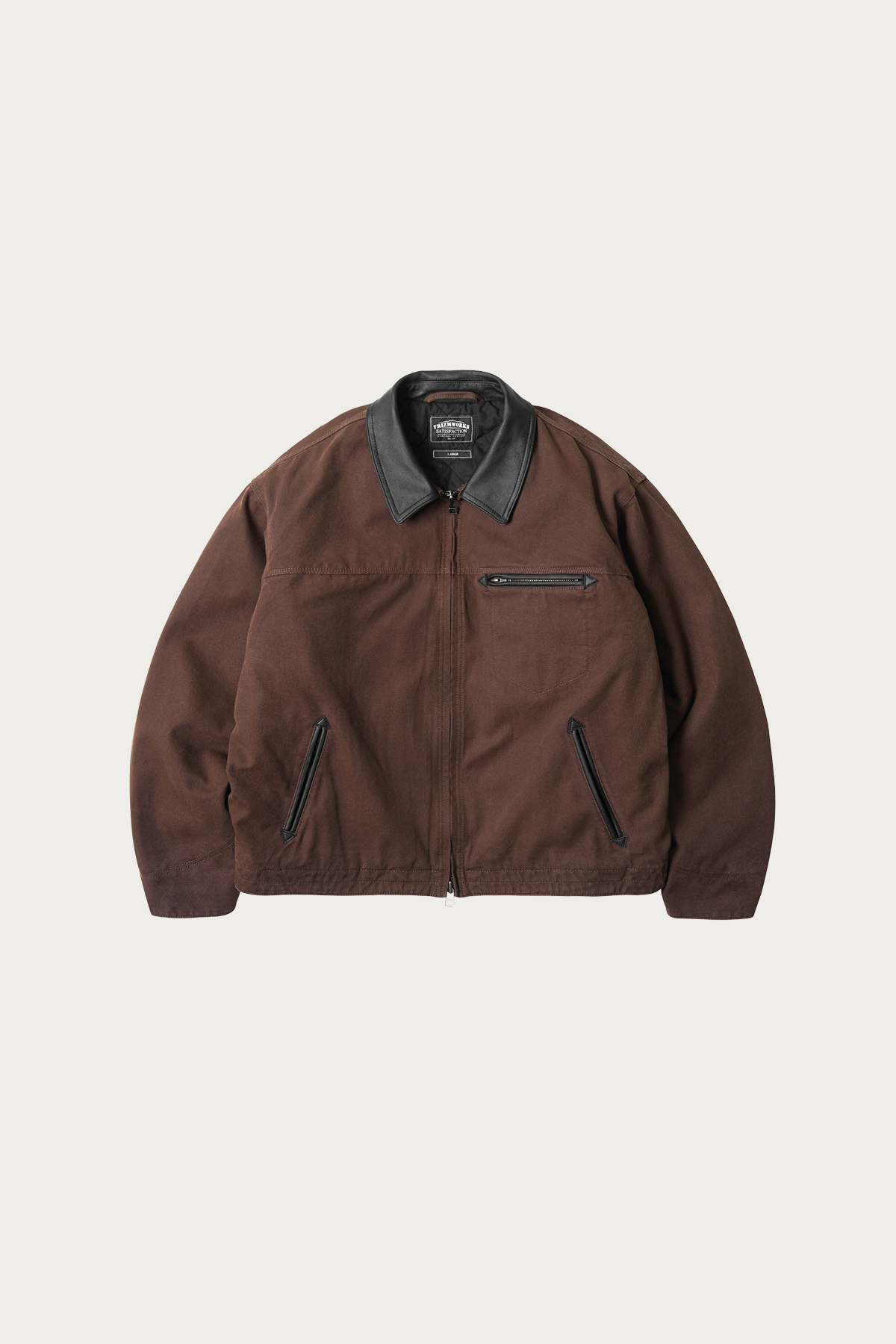 FrizmWORKS - Heavy Canvas Destroyed Work Jacket - Brown - Canoe Club
