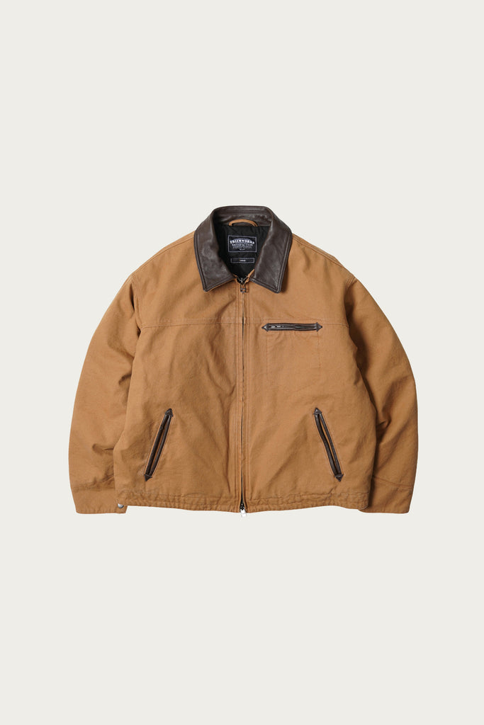FrizmWORKS - Heavy Canvas Destroyed Work Jacket - Tan - Canoe Club