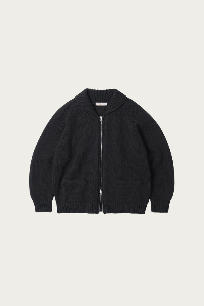 FrizmWORKS - Heavy Cowichan Zipup Cardigan - Black - Canoe Club