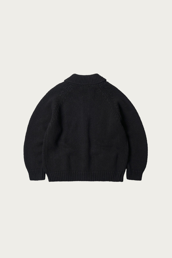 FrizmWORKS - Heavy Cowichan Zipup Cardigan - Black - Canoe Club