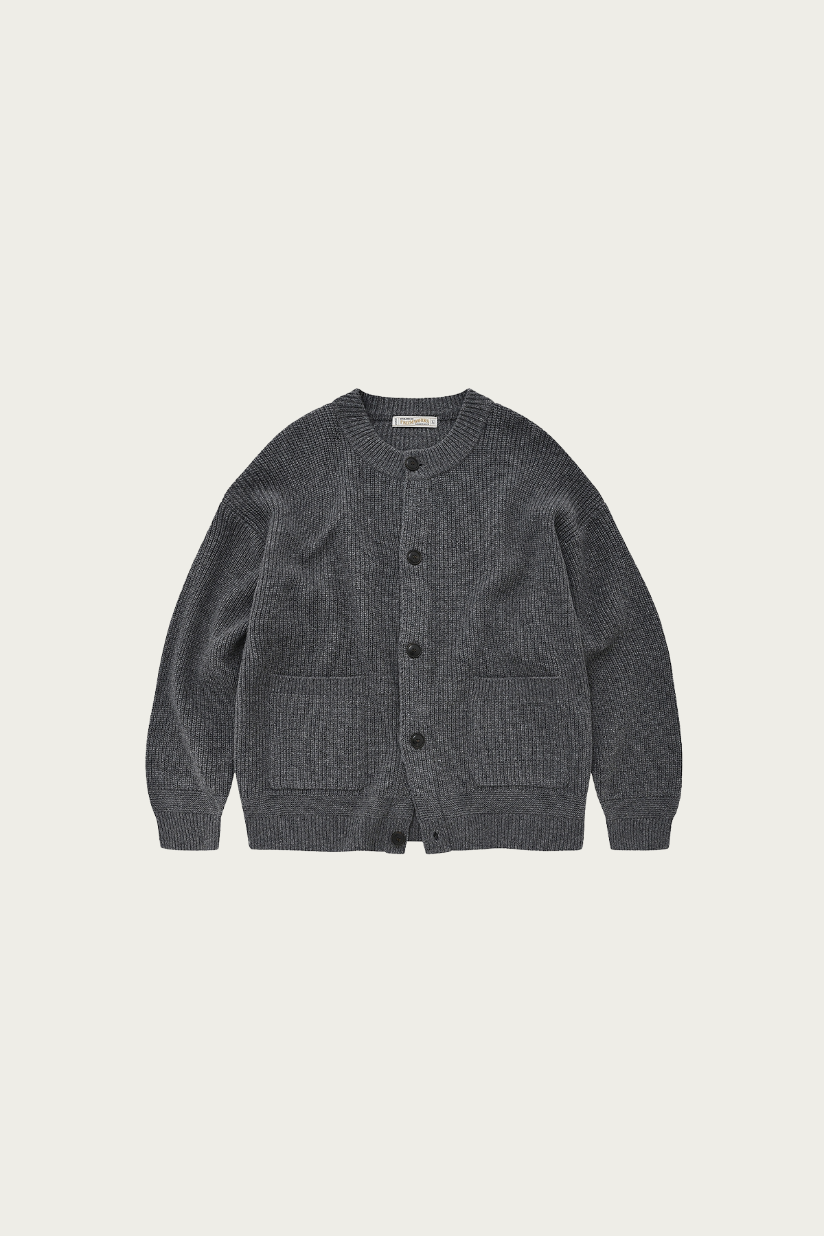 FrizmWORKS - Heavy Wool Round Cardigan - Dark Gray - Canoe Club