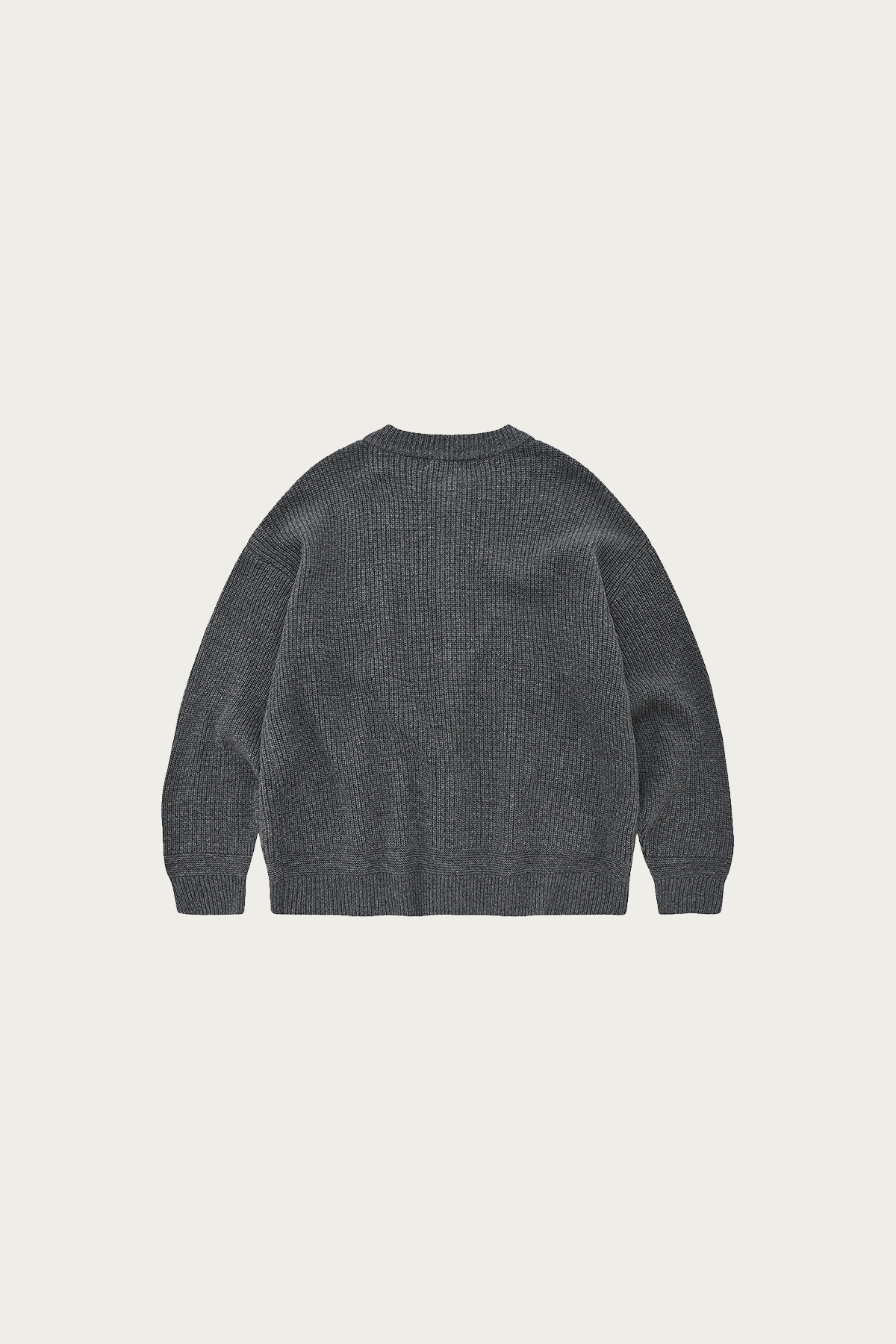 FrizmWORKS - Heavy Wool Round Cardigan - Dark Gray - Canoe Club