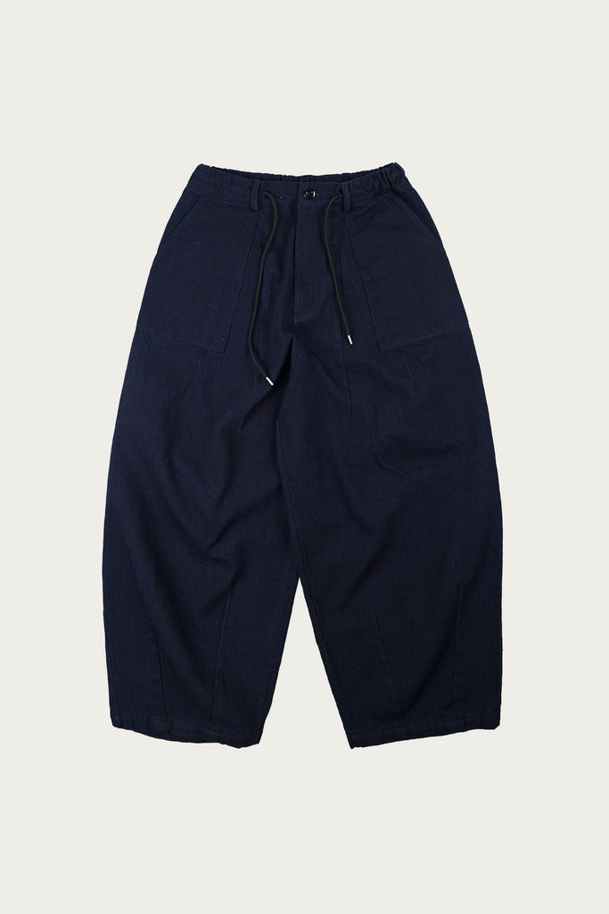 Frizmworks Sashiko Denim Balloon Pants | Indigo | Canoe Club