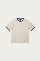 FrizmWORKS - Terry Ringer Half Tee - Cream/Blue - Canoe Club
