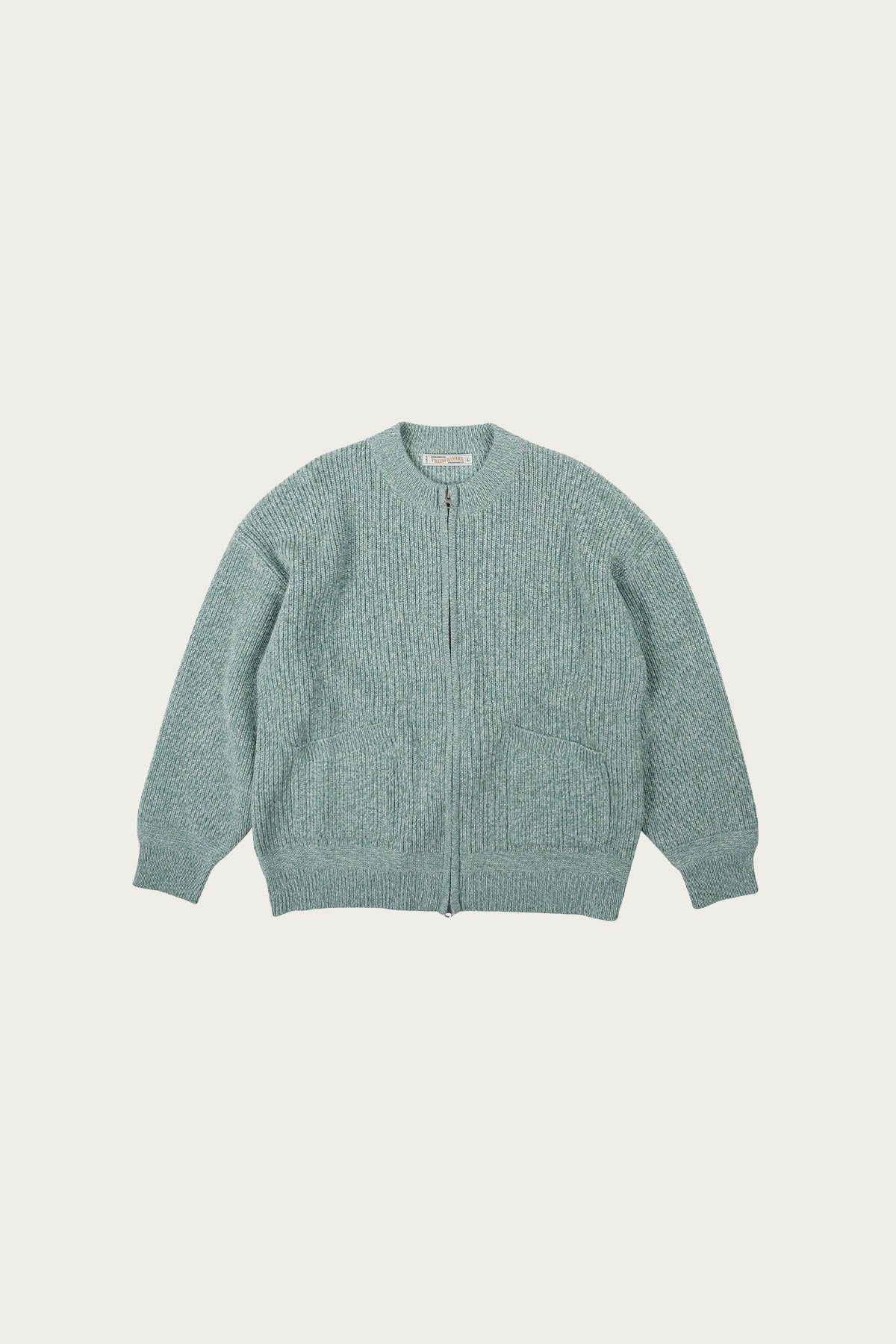 Frizmworks Tweed Wool Zipup Cardigan | Mint | Canoe Club
