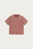 FrizmWORKS - Vintage Faded Stripe Half Tee - Burgundy - Canoe Club