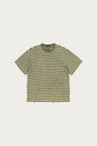 FrizmWORKS - Vintage Faded Stripe Half Tee - Dark Green - Canoe Club