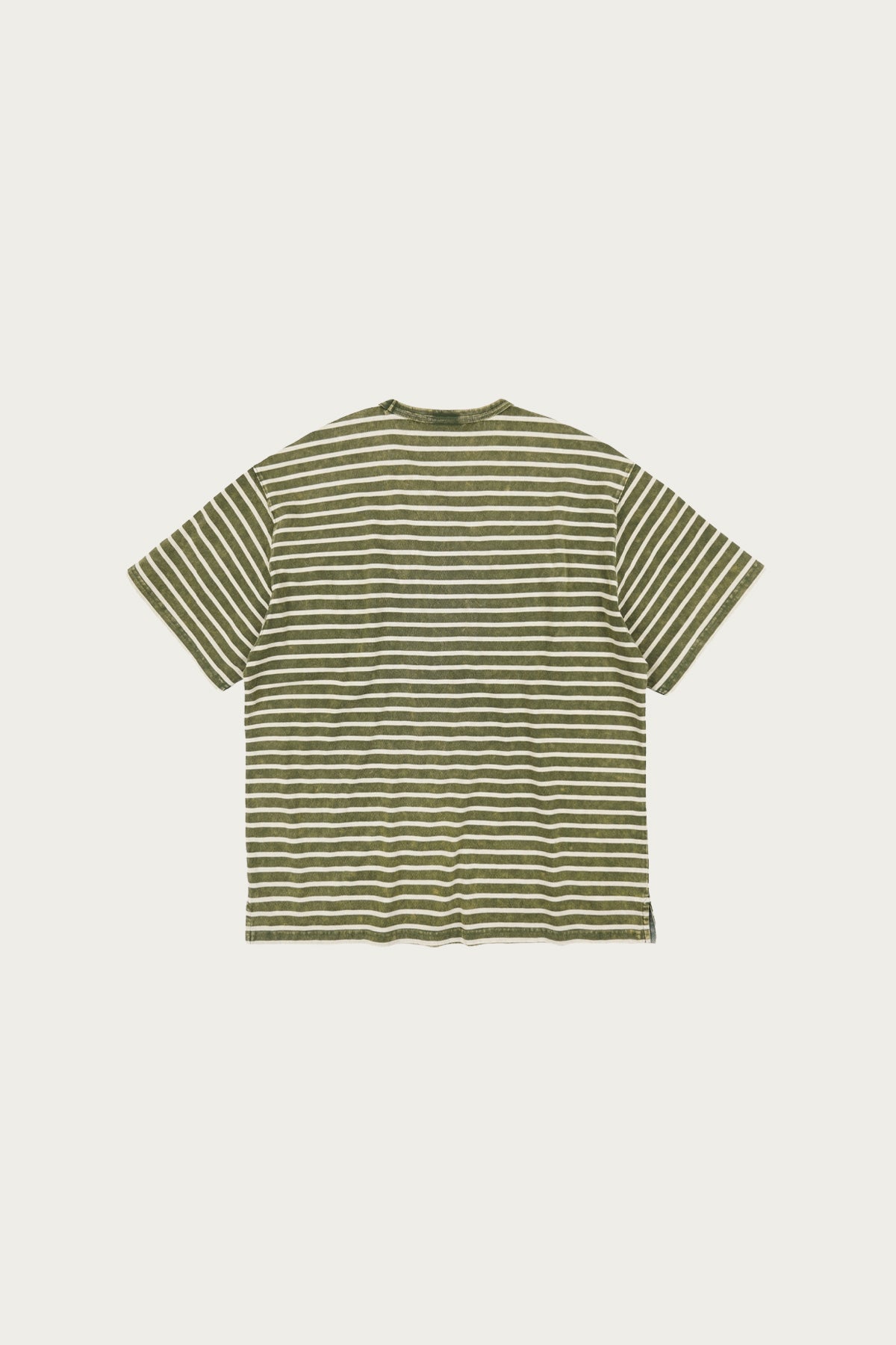 FrizmWORKS - Vintage Faded Stripe Half Tee - Dark Green - Canoe Club
