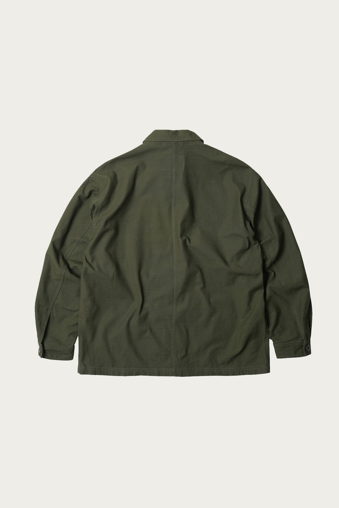 FrizmWORKS - Backsatin French Work Jacket - Olive - Canoe Club