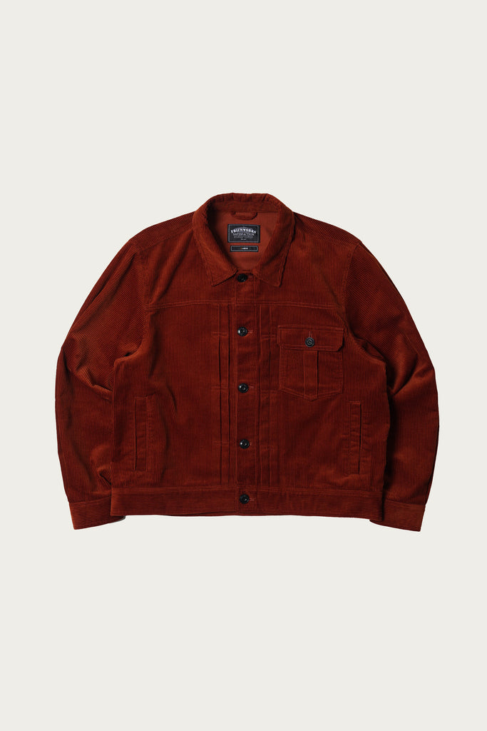 FrizmWORKS - Corduroy Trucker Jacket - Brick - Canoe Club