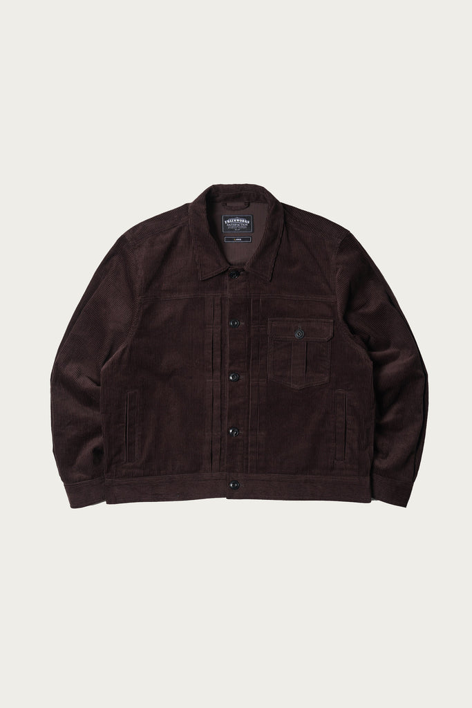 FrizmWORKS - Corduroy Trucker Jacket - Brown - Canoe Club