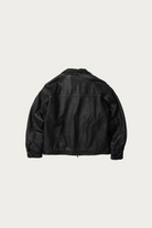 FrizmWORKS - Destroyed Cowhide Leather Jacket - Washed Black - Canoe Club