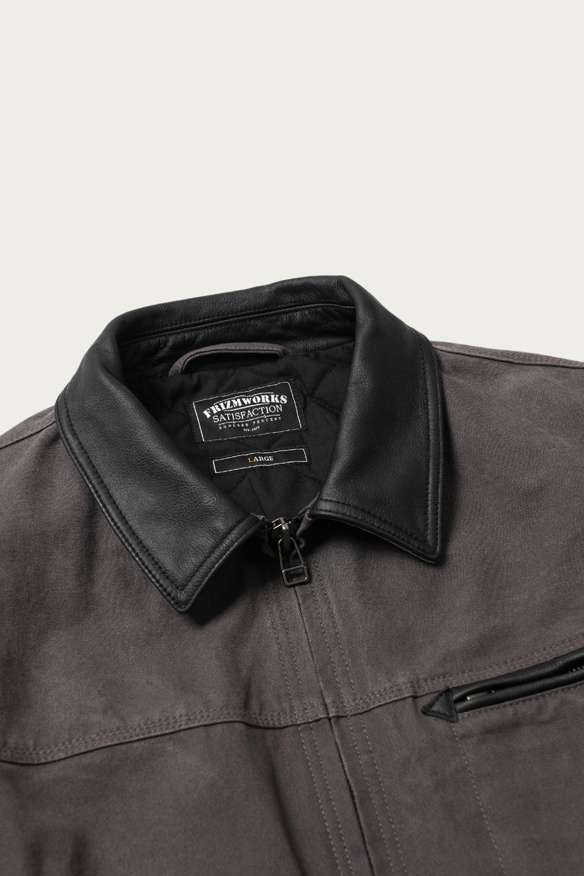FrizmWORKS - Heavy Canvas Destroyed Work Jacket - Mud - Canoe Club