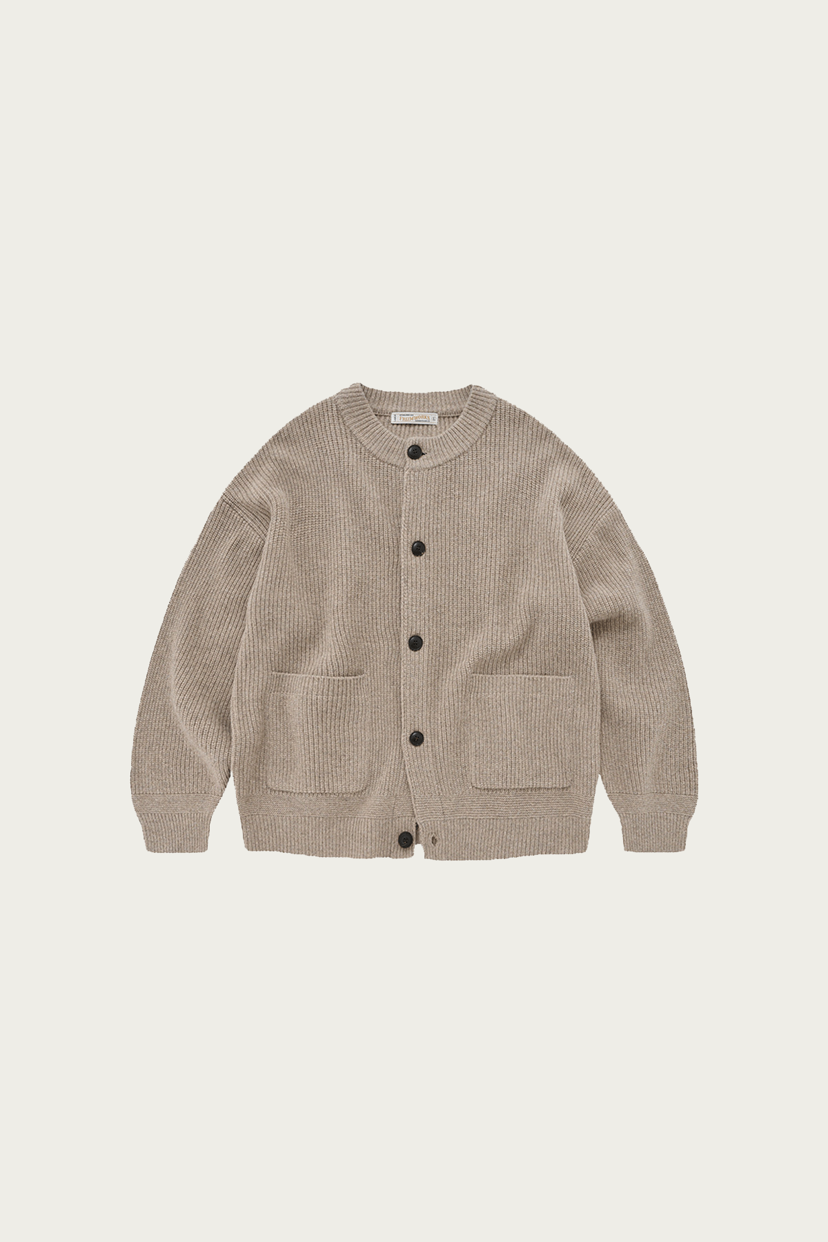 FrizmWORKS - Heavy Wool Round Cardigan - Oatmeal - Canoe Club