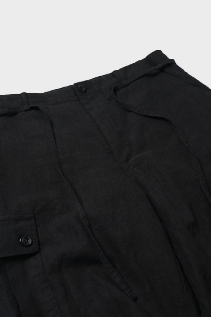 FrizmWORKS - Linen Parachute Cargo Pants - Black - Canoe Club