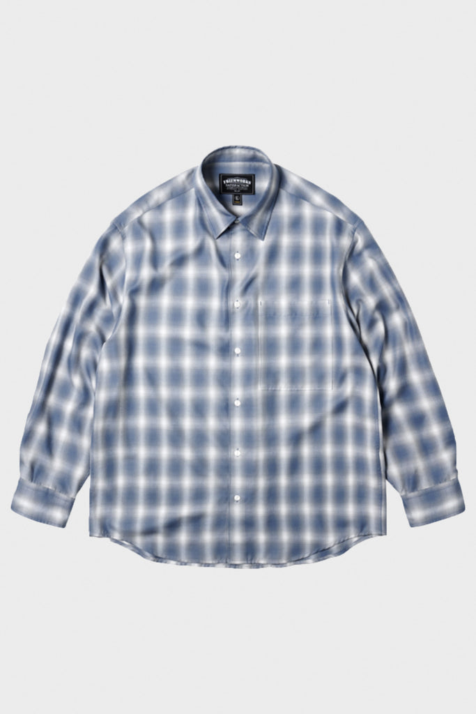 FrizmWORKS - Ombre Checked Relaxed Shirt - Blue - Canoe Club