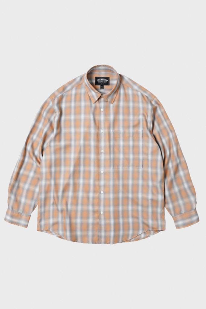 FrizmWORKS - Ombre Checked Relaxed Shirt - Salmon - Canoe Club